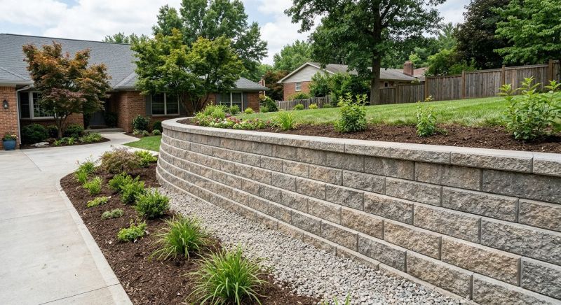 Block Retaining Wall Installation in Deland, FL