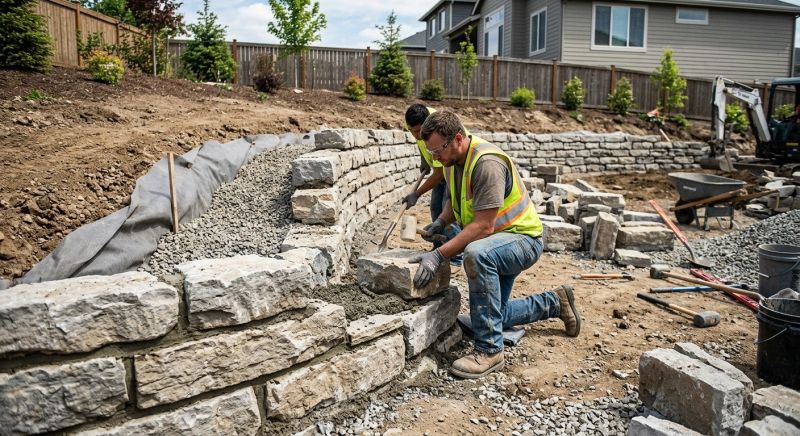 Block Retaining Wall Installation in Ocala, FL