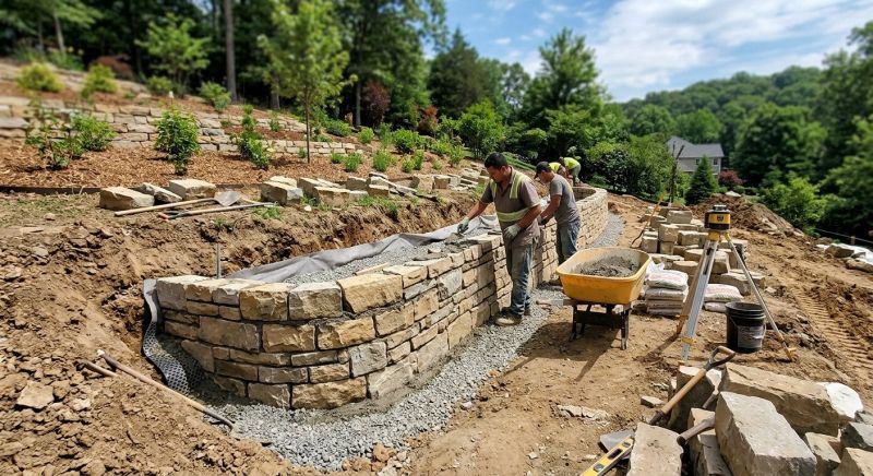 Landscape Wall Construction in Aiken, SC